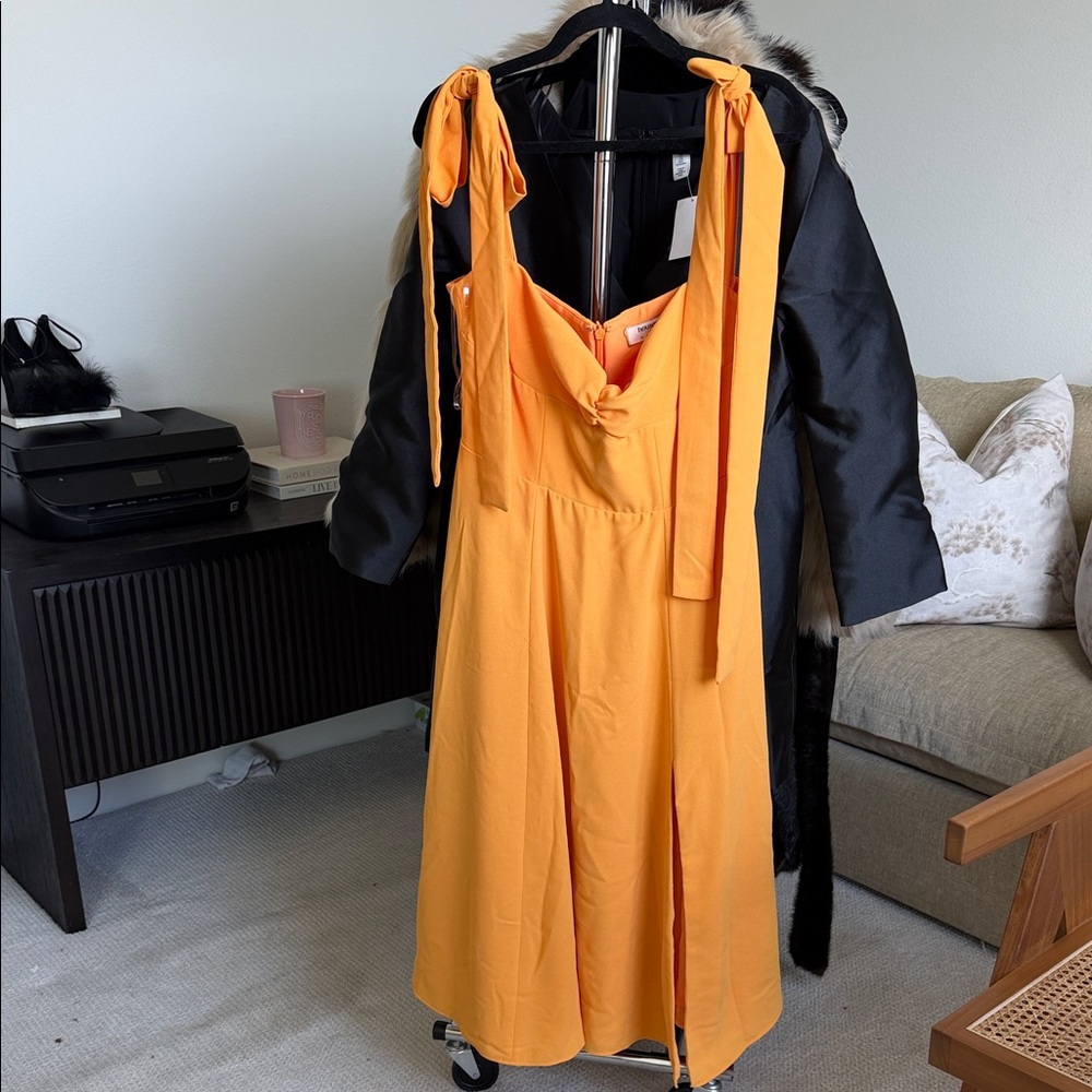 House of CB Orange Midi Dress
